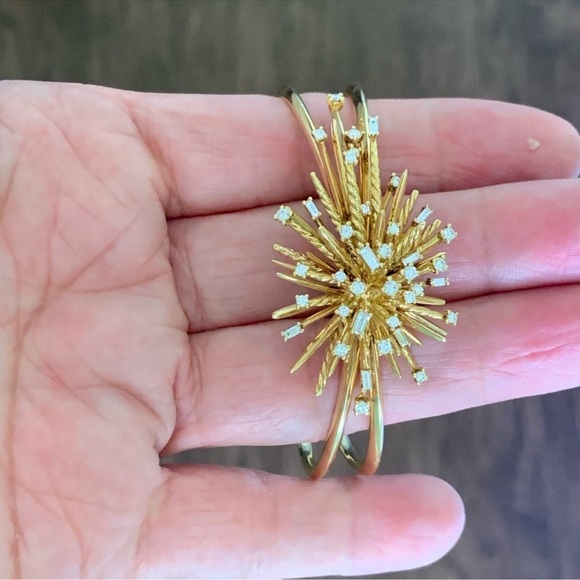 David Yurman supernova cuff bracelet with diamond in 18 k gold size M - Picture 11 of 16